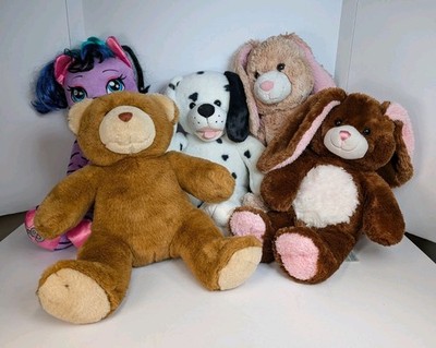 Lot Of 5 Build A Bear Plushies Bunny Bear Dog Vintage & Mod Plush Toys 