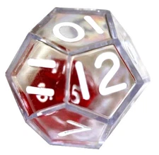 Double Dice d12 - Clear Koplow Games GAMING SUPPLY BRAND NEW ABUGames
