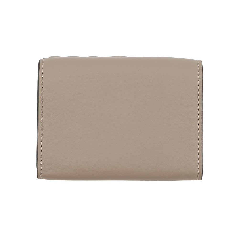 FENDI Bucket Micro Tri-fold Wallet Nappa Leather Greige 8M0395 thumbnail 3
