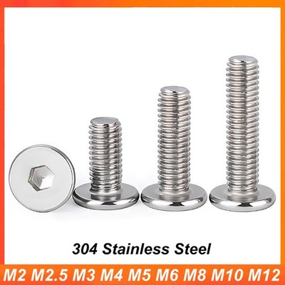 M2 - M12 A2 304 Stainless Allen Hex Socket Ultra Thin Flat Wafer Head Screw Bolt
