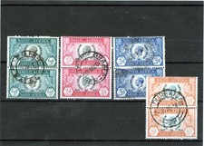 1935 King George v silver jubilee used stamps set South Africa  in pairs