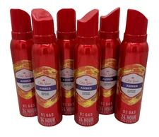 Old Spice AMBER Deodorant Body Spray For Men (140ml) FREE SHIPPING- 6 PACK (SIX)
