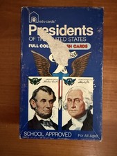 VINTAGE 1975 PRESIDENTS OF THE UNITED STATES FLASH CARDS Complete Instructions