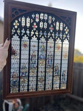 Seven Ages of Man Stained Glass Replica Of The Folger Shakspear Library 19”x 16”