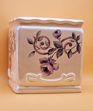 Croscill Chambord Ceramic Tissue Box Cover Purple Roses