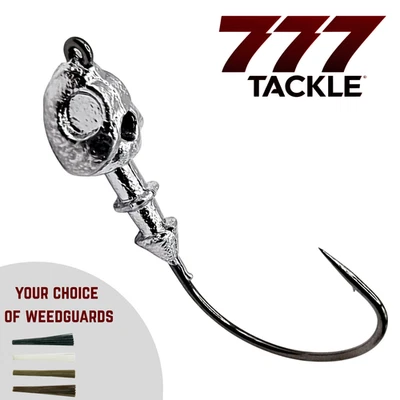 777 TACKLE Poison Swim Weedless Bass Fishing Jig UnPainted Mustad Wide Hook 5 10 or 25 Pack