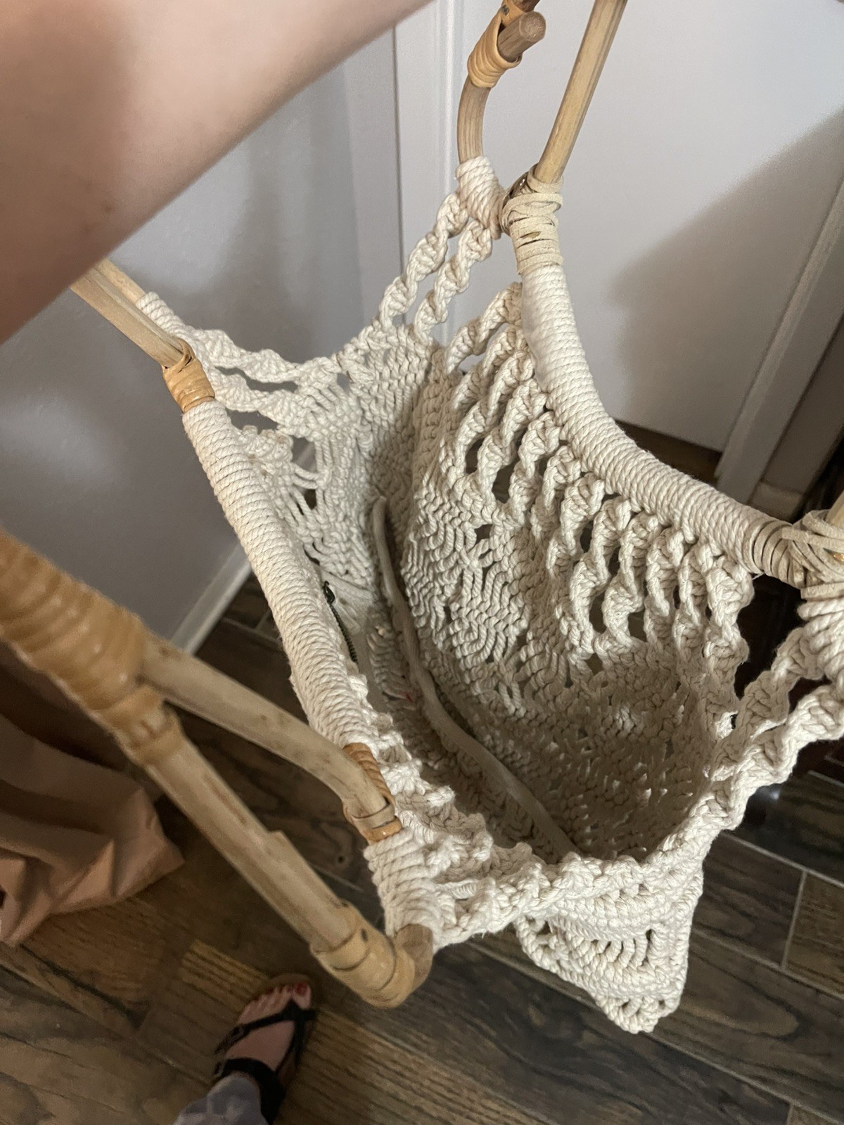 Universal Thread White Crochet Macrame Handbag wi… - image 11