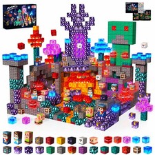 Magnetic Blocks with Light up Blocks -150PCS Magnetic Blocks for Kids Ages 4 ...