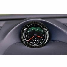 For Porsche Cayenne 2018-2022 Carbon Fiber Central Console Clock Ring Cover Trim