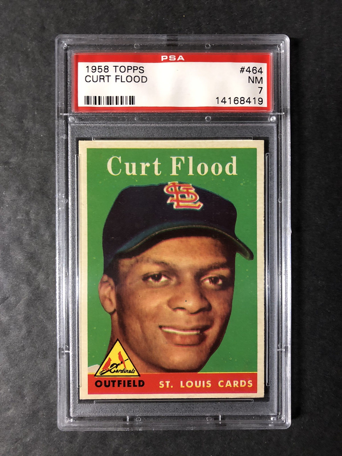 1958 Topps Curt Flood 464 Rookie PSA 7; ROOKIE, CENTERED, Focused!!