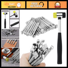 21 PCS Leather Stamping Tools Kit with Rubber Hammer for Crafting DIY Projects