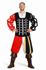 Men's Medieval Renaissance German Landsknecht Warrior Costume Tunic Top