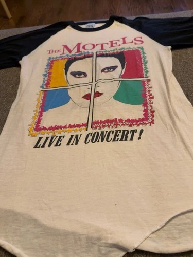 The Motels All Four One USA Tour T Shirt Raglan 1980s vintage concert t-shirt, vintage, single stitch, B+ condition
