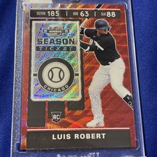 2020 Panini Chronicles Contenders Optic Luis Robert #7 Ruby Wave Prizm /199 (RC)