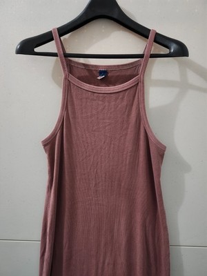 old navy ribbed tank dress Old Navy Women's Black Ribbed Midi Sleeveless Knit Tank Dress Small NEW NWT