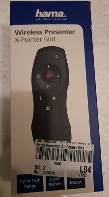 HAMA Wireless Presenter X-Point 6in1 für Powerpoint Präsentation 15m Reichweite