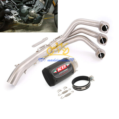 For Yamaha MT-09 FZ09 2015-2020 Full Exhaust System Header Link Pipe Muffler Tip