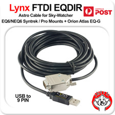9 PIN FTDI EQDIR USB Cable Adaptor - Skywatcher EQ6 NEQ6 Syntrek Pro, EQ-G 2m 