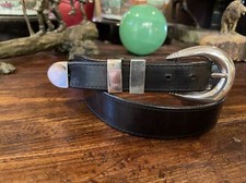 Largest James Reid Ltd Sterling Silver Rattler    Belt Buckle 34-35-1.25-1   