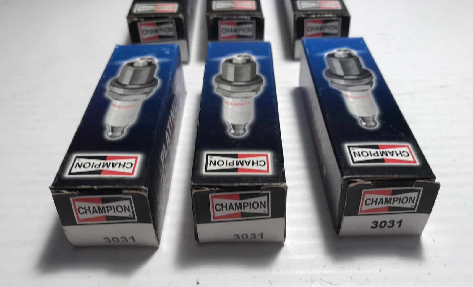 6 Pack Champion Platinum Spark Plugs 3031
