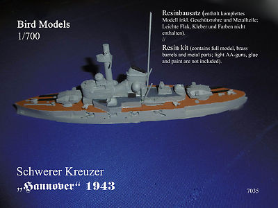Heavy Cruiser ''Hanover 1943'' 1/700 Bird Models Resin Kit / Resin Kit
