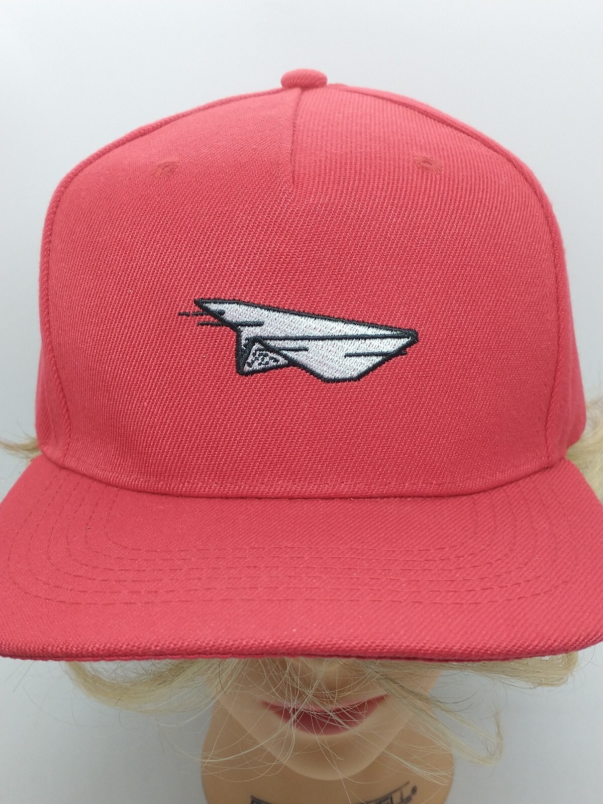 Red Benny Gold Paper Plane Logo Snapback Hat Cap