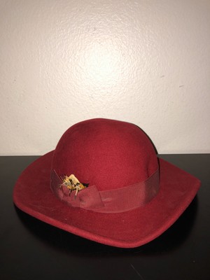 womens red floppy hat