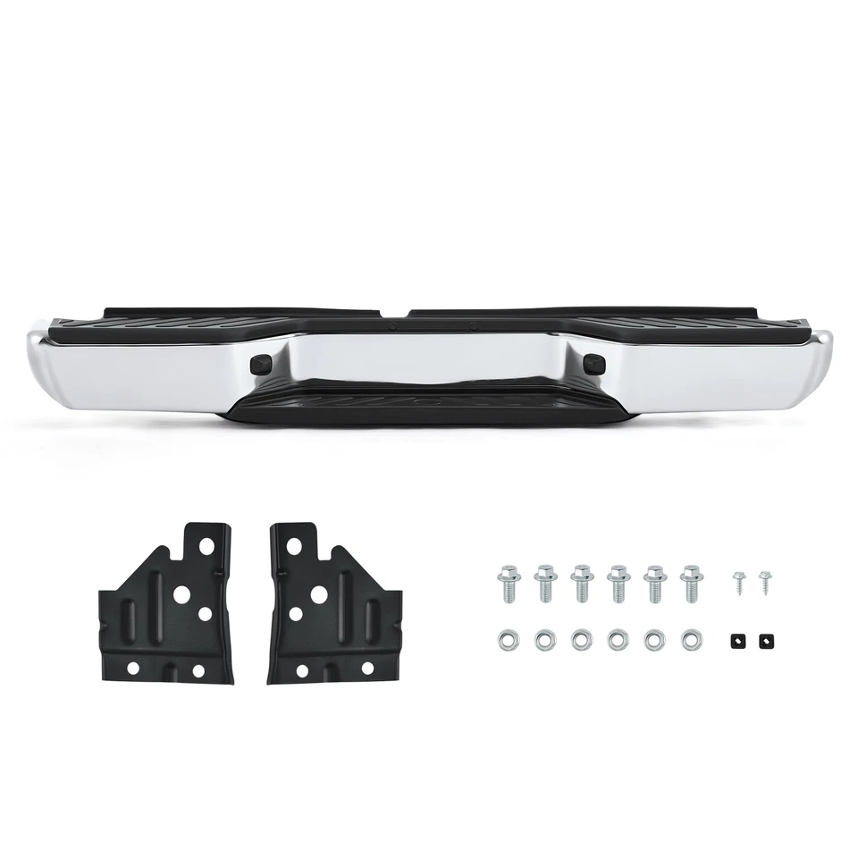 For 2005-2021 Nissan Frontier Chrome Rear Step Bumper Assembly W/O Sensor Holes - Image 2 of 4