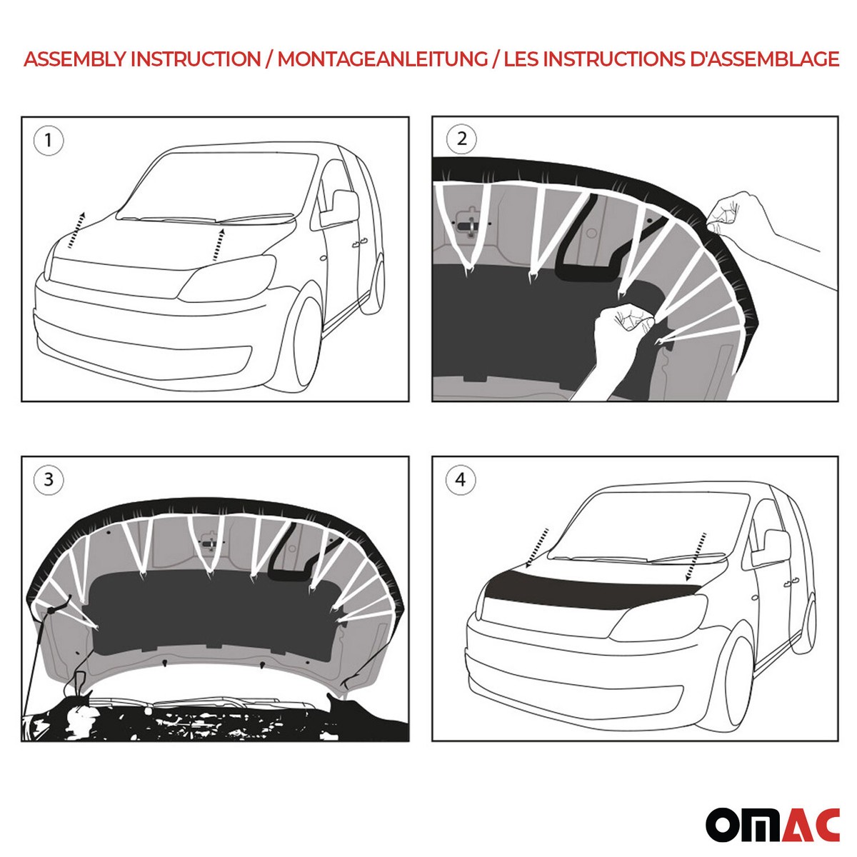 Insektenschutz Auto Auto-Bra Haubenschutz Für Ford Edge 2015-2019 – Steinschlagschutz, Schwarz, Aus Kunstleder Auto Bra