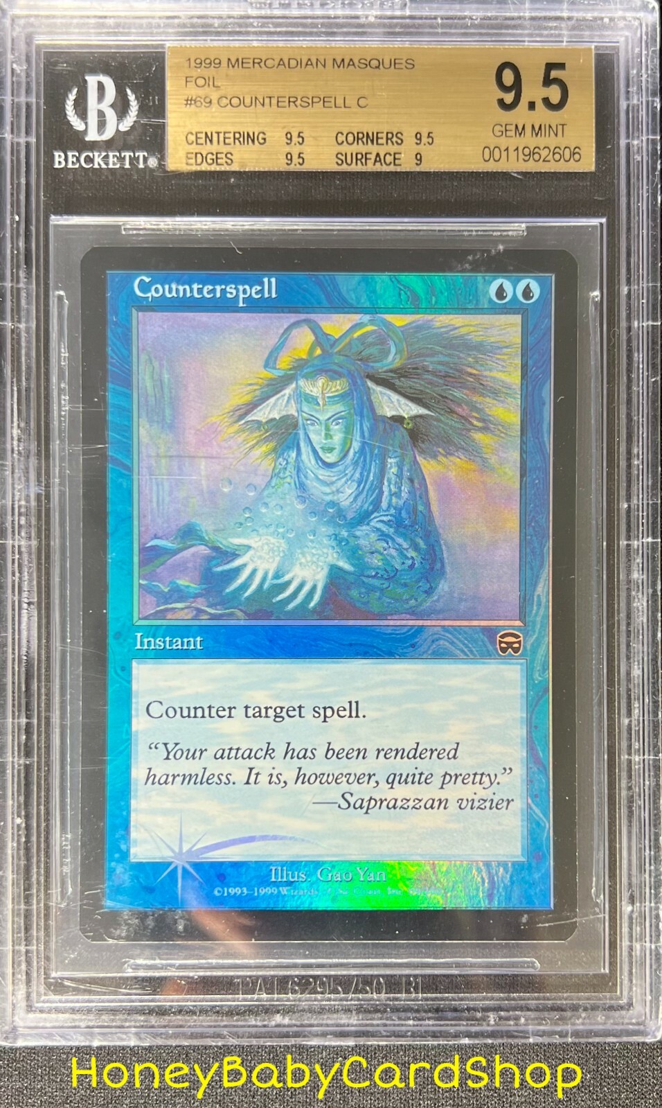 MTG Mercadian Masques 1999 Counterspell Foil BGS 9.5 GEM MINT Silver