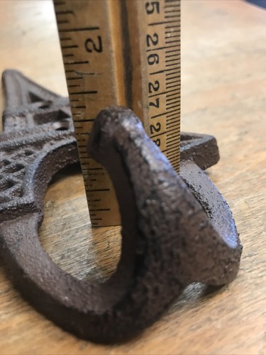 Eiffel Tower Key Hook Cast Iron Towel Coat Hanger Wall Mounted Antique Style - Picture 4 of 4