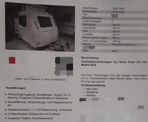 Ifwohnwagen Trigano silver 310TD - Bild 5 von 5
