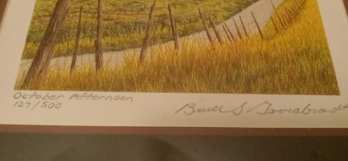 Bruce S. Garrabrant LE Print of his Color Pencil Drawing "October Afternoon - Picture 3 of 8