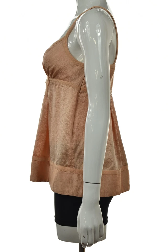 Marc By Marc Jacobs 女式上衣 6 码粉彩橙色衬衫细肩带丝绸 — 第 3/4 张图片