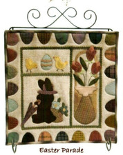 Easter Parade Penny Rug Wool Pattern Wall Hanging Primitive Folk Cottage