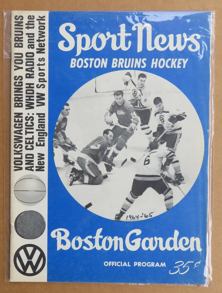  Vintage Boston Bruins vs Chicago Black Hawks Program Dec 1964 Red Wings Cov - Image 4 of 4