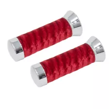 Original OG Lowrider Classic Bicycle Velour Swirl Grips RED