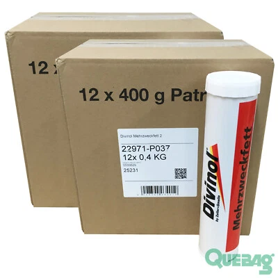 24x 400 g Mehrzweckfett 2 Divinol - NLGI 2 Karton Fettkartusche Schmierfett
