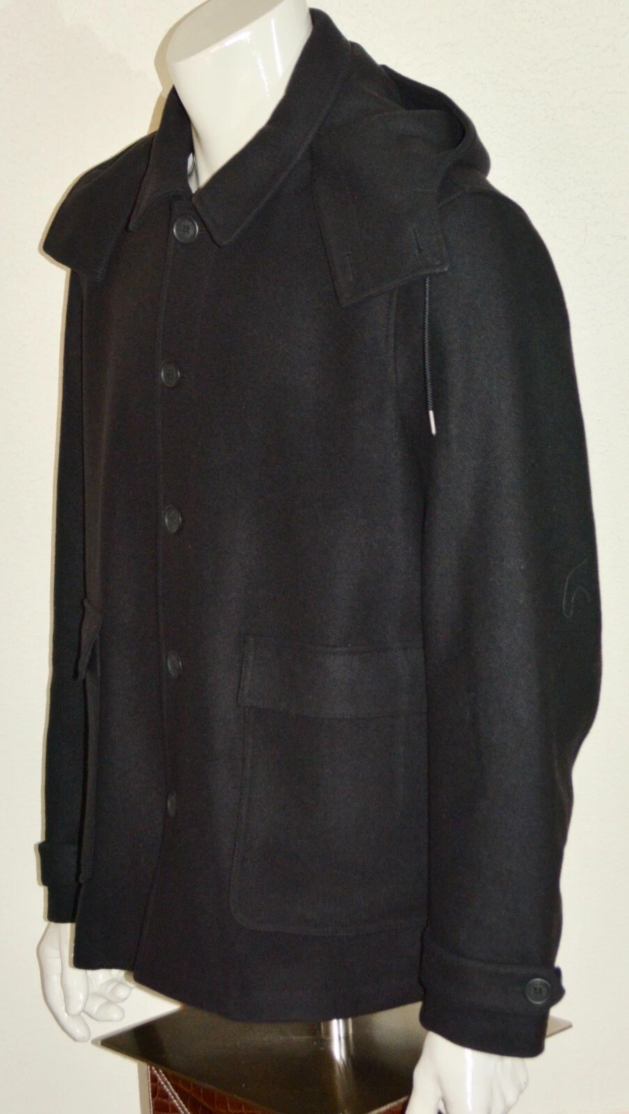 GIACCA CAPPOTTO BURBERRY DA UOMO ELVERSON LANA CASHMERE NUOVA CON ETICHETTE TAGLIA XL
