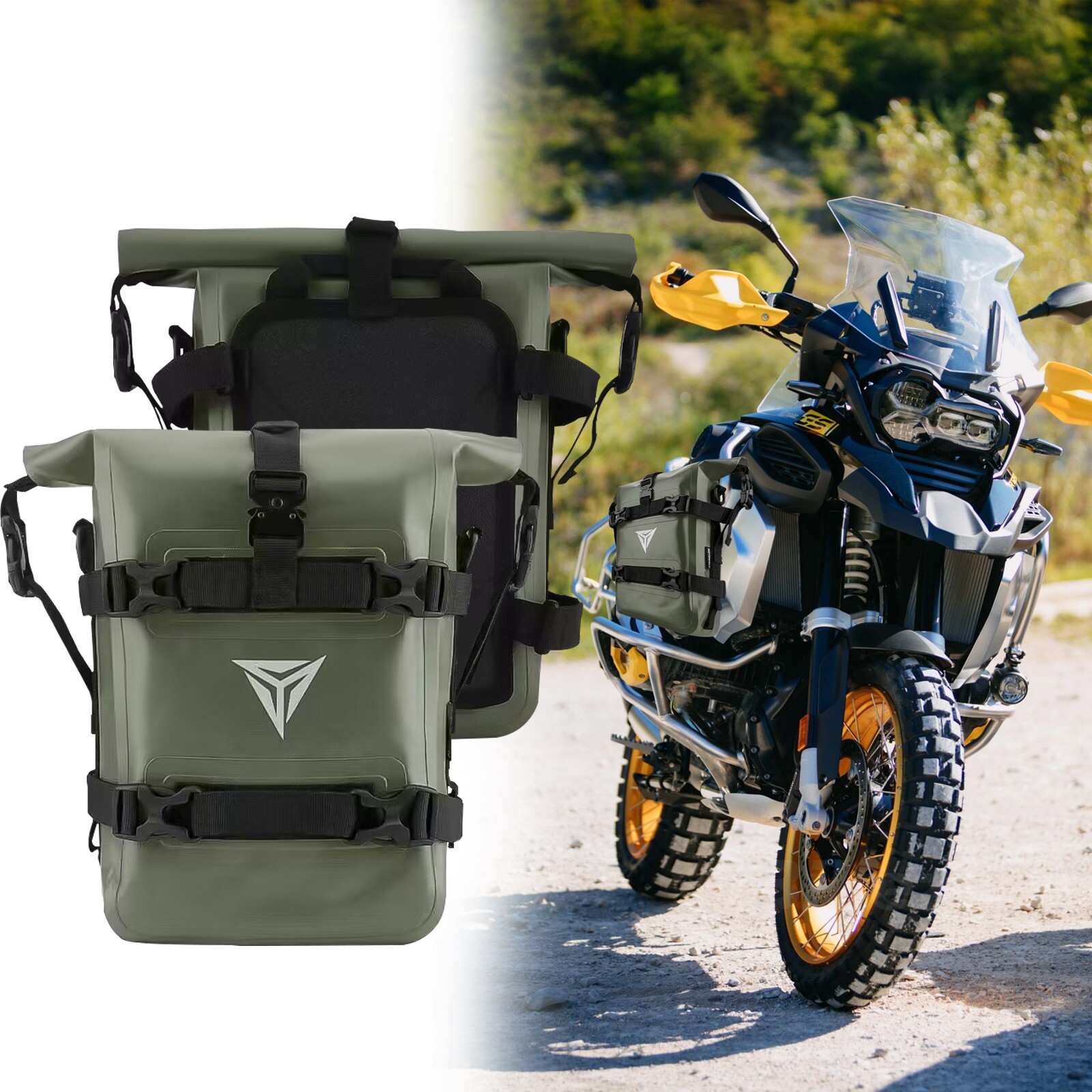 Motorcycle Frame Crash Bars Bag Bumper Repair Tool Placement Bags Waterproof