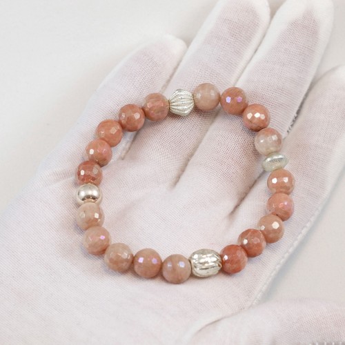 Semi Precious Gemstone Bracelets Ruby Amethyst Blue Agate Stretch Faceted 8mm - Picture 39 of 52