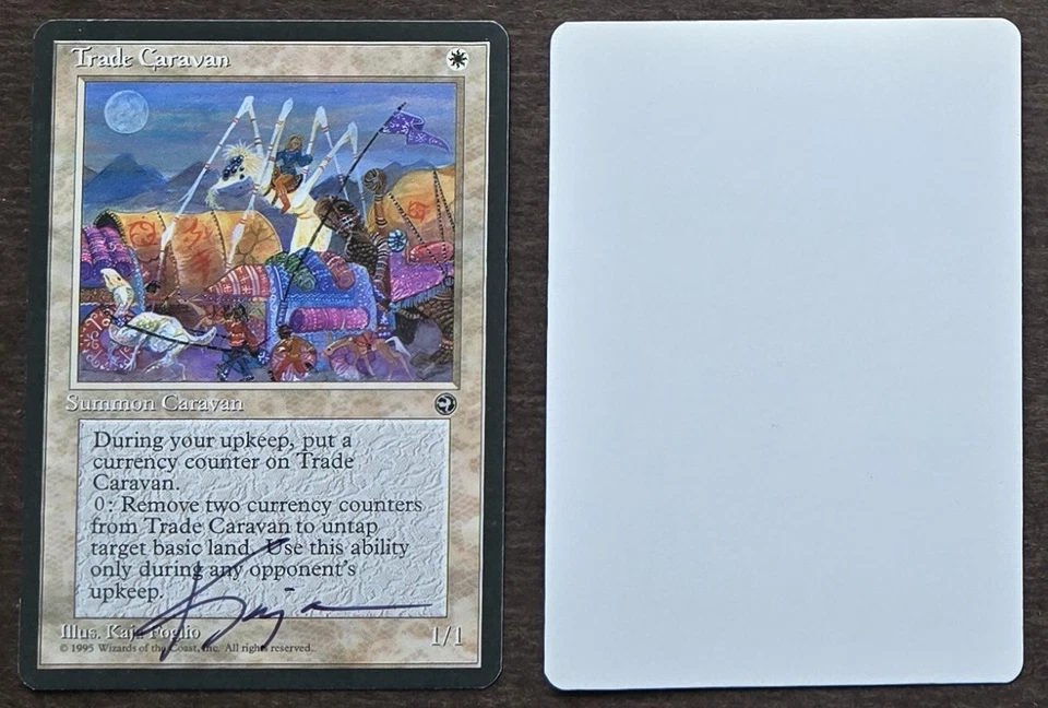 SIGNED MtG Magic Kaja Foglio Artist Proof _ Homelands _ Trade Caravan A + B_1/50 - Image 2 of 4
