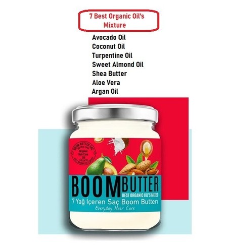 Cuidado del cabello BOOM mantequilla 7 mejor mezcla de aceites %100 original 6,4 oz - 190 ml herbal - Imagen 2 de 3