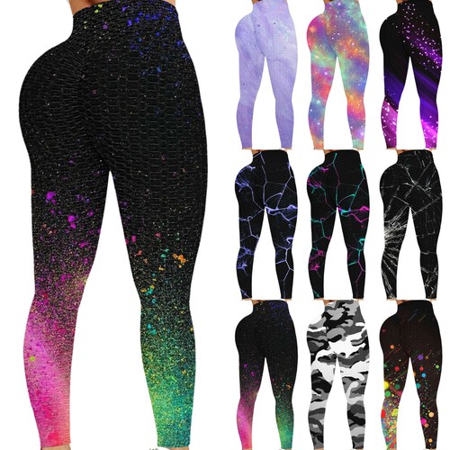 Womens High Waist Gym Leggings Exercise 