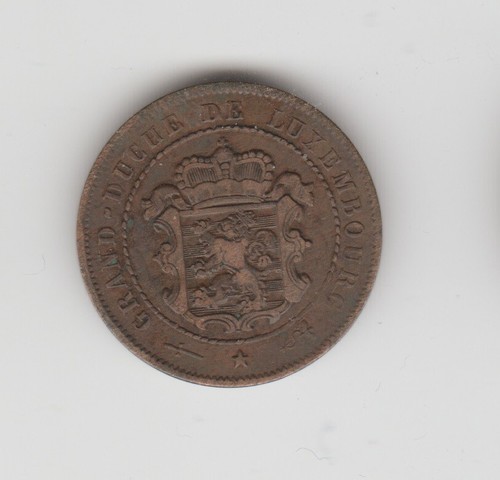 LUSSEMBURGO LUXEMBOURG 2 e 1/2 CENTIMES 1854 #ALB - Imagen 2 de 2