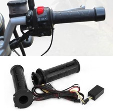 1 Paio Manopole Riscaldate Moto 12V Regolabili 15-35W Nere per Moto Scooter