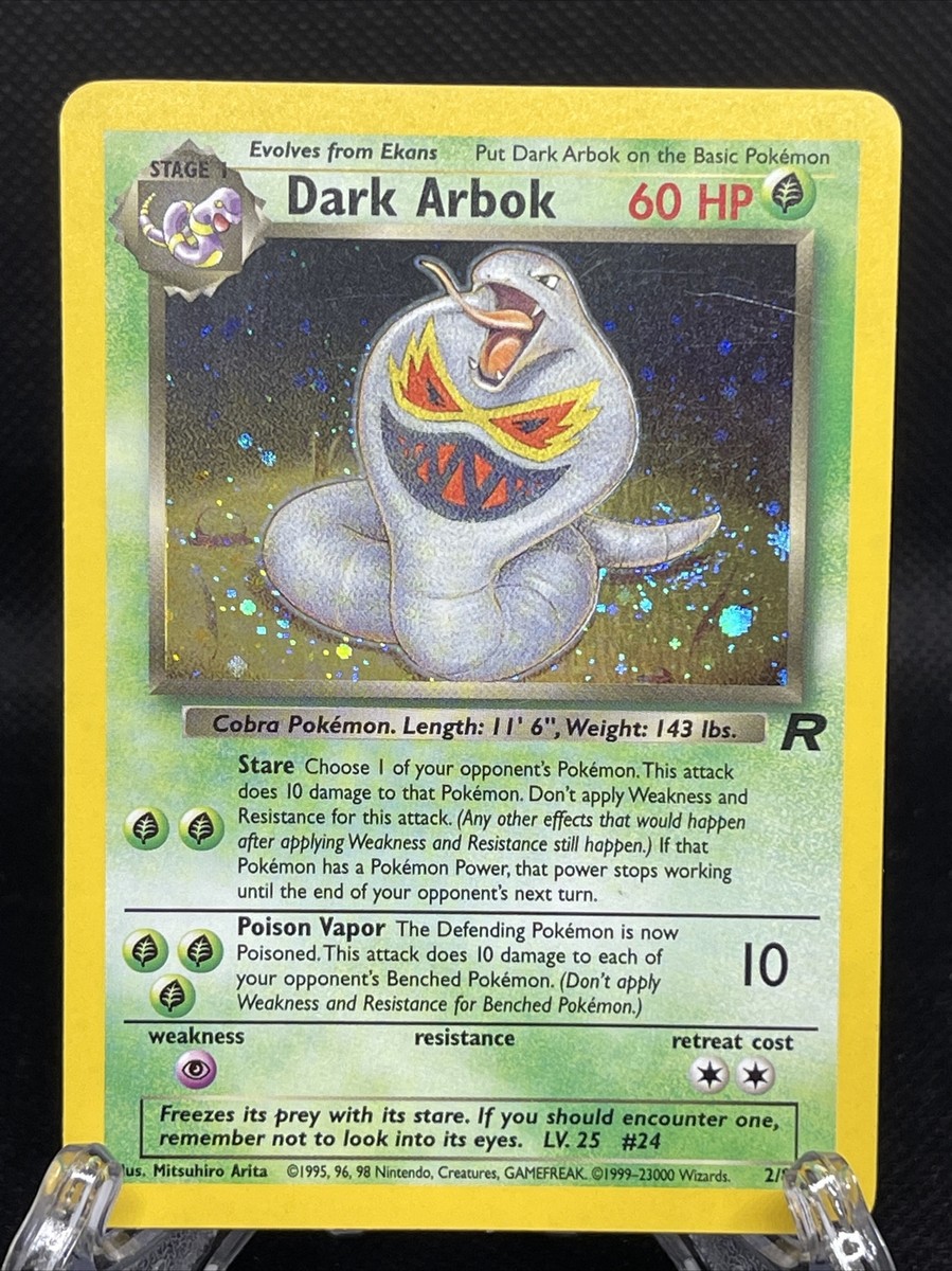 Pokémon TCG Dark Arbok Team Rocket 2 Holo Rare Date Error 2300