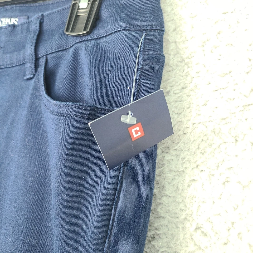 Chaps Pants Womens Size 4 Blue Mid Rise Pedal Pushers Capris Crop 30"x16.5" NEW - Image 3 of 4