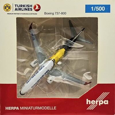 Herpa Miniaturmodell Boeing 737-800 Turkish Airlines 1:500 Sammler NEU & OVP
