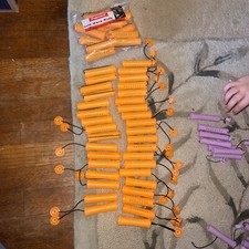 48 Vintage Diane Cold Wave Rods -large Orange